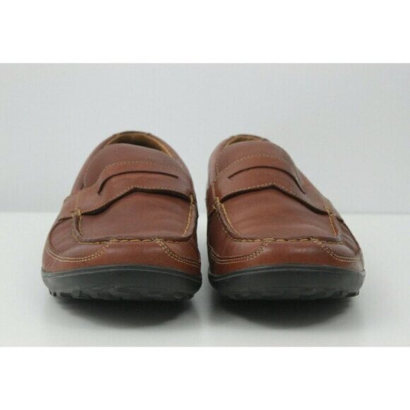 Cole Haan Men Shoes Penny Loafers Driving Slip On Moc Toe Brown C06860 Sz 9 - Picture 2 of 15